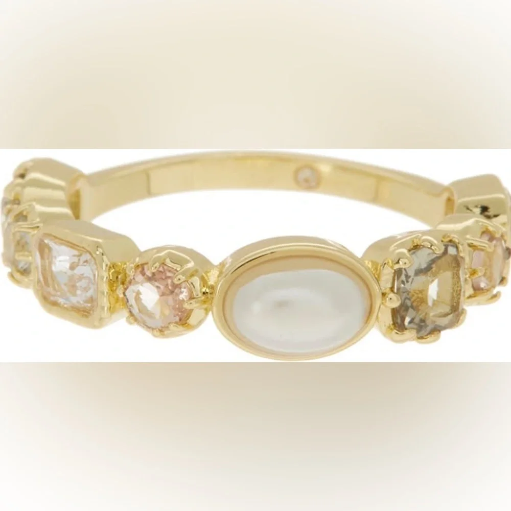 Covet Multi Stone Pearl Ring Size 5